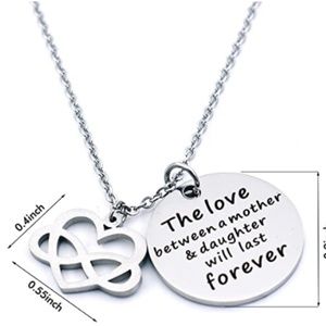Infinity Love Heart Pendant Mom Necklace